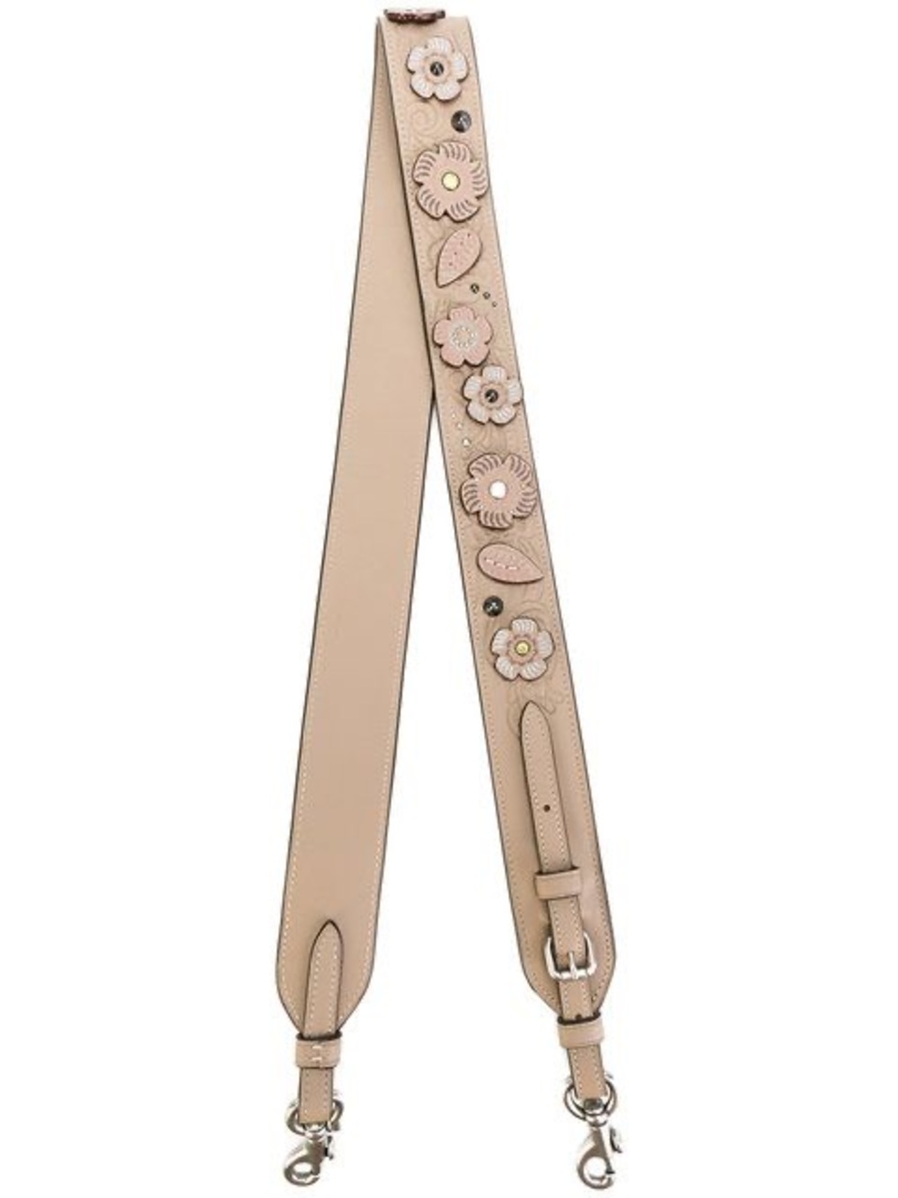 Hard to find COACH Novelty Strap With Painted Tea Rose Tooling